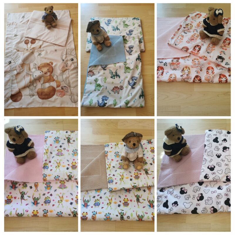 Bélés nélküli takarószett: bölcsis és ovis