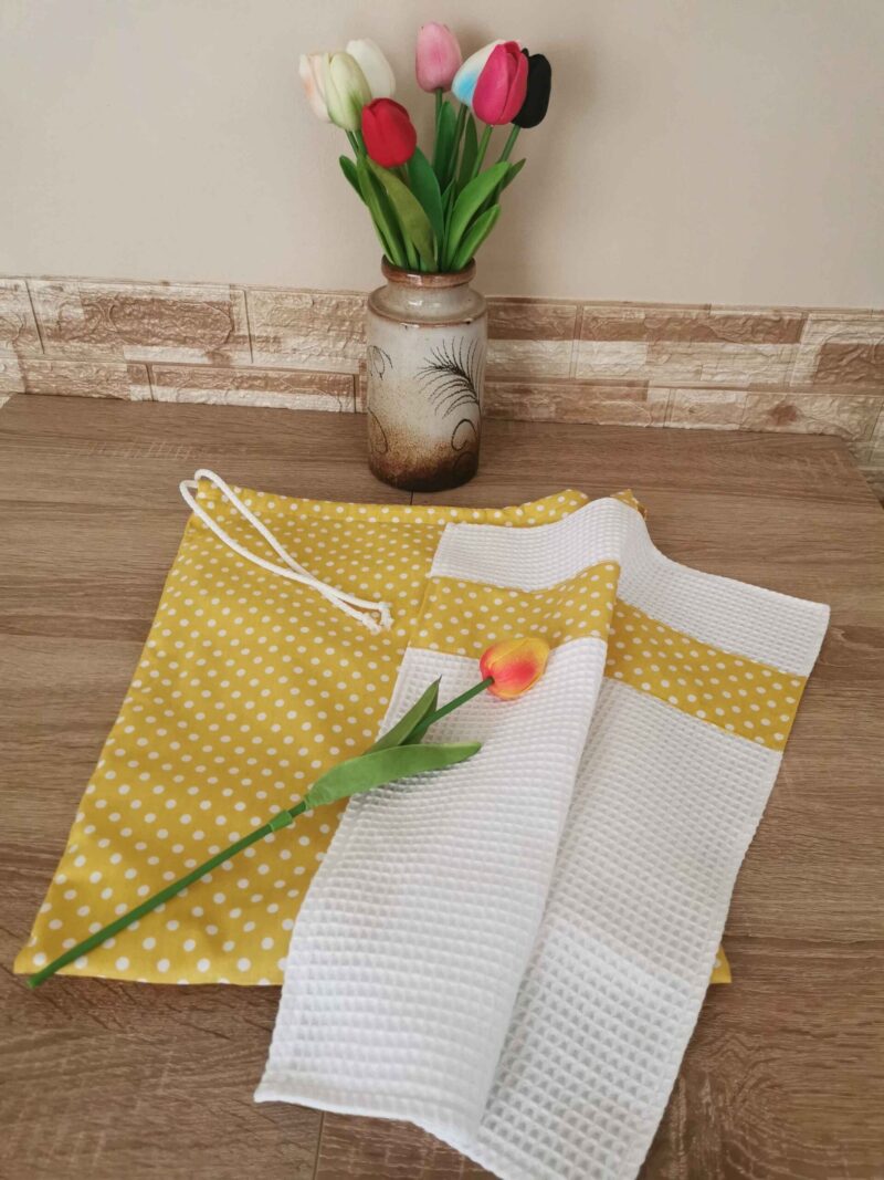 Kenyeres zsák és konyhai törlő szett