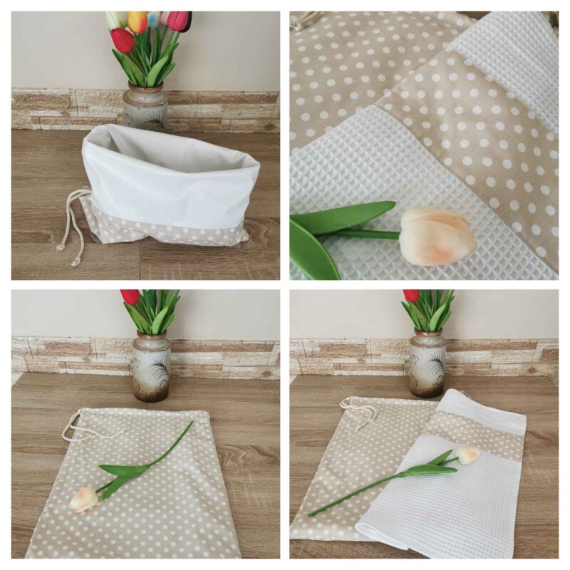 Kenyeres zsák és konyhai törlő szett