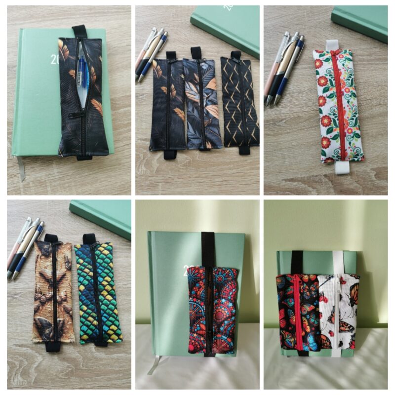 23 Gumis könyvjelző tolltartóval